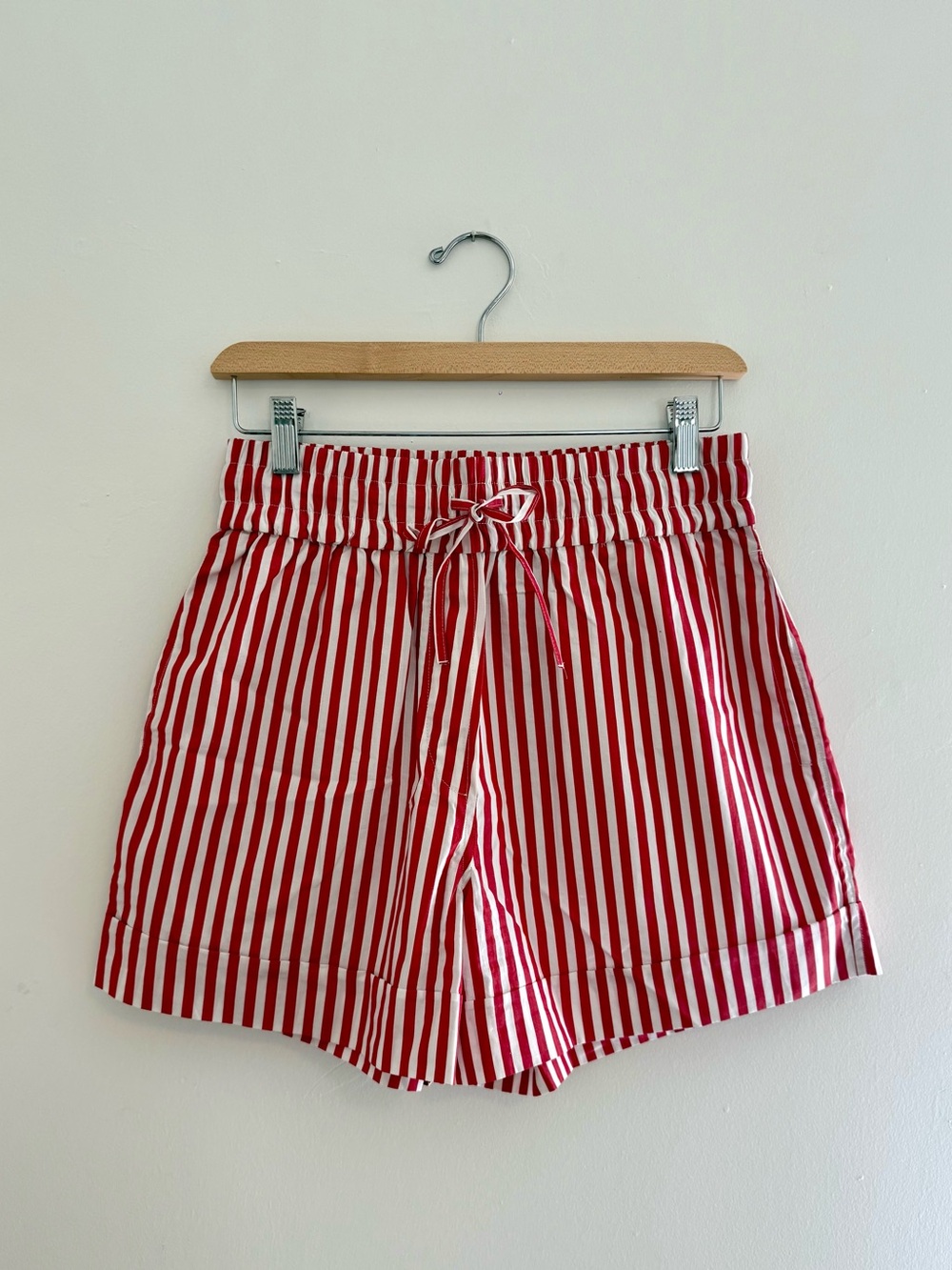 GANNI, Organic Cotton, Striped Shorts, Size 36 / Small / 4
